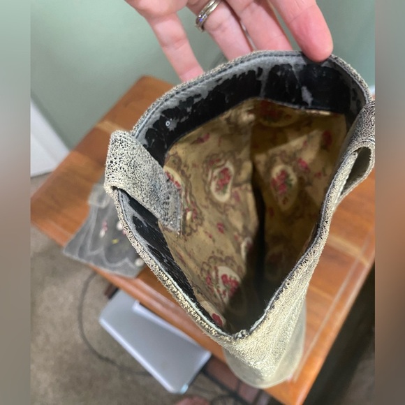 Anthropologie Seychelles Cowboy Boots Flowers Suede Western Country Size 9.5 - Picture 9 of 12